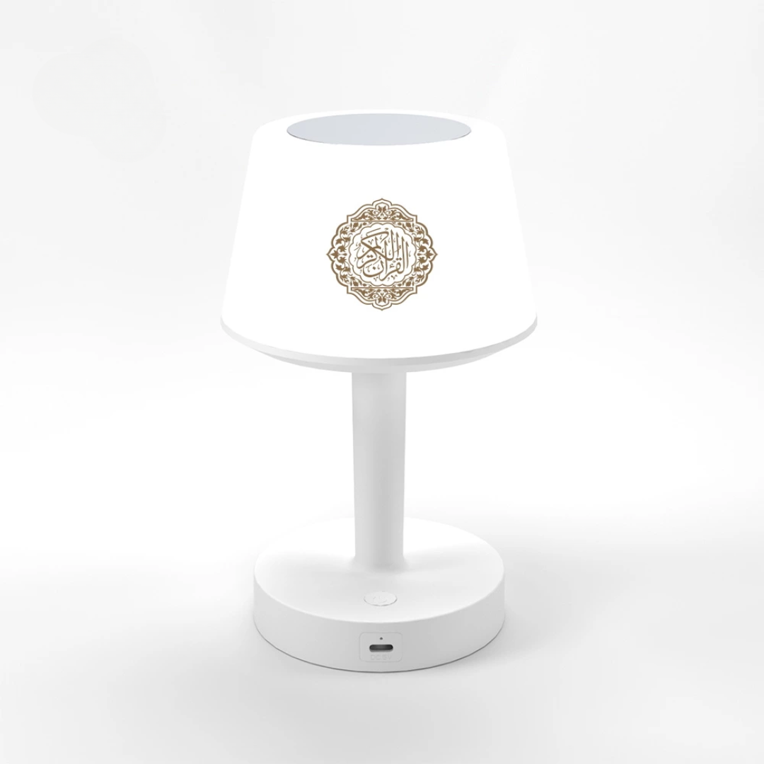 Veilleuse Lampe Coranique Intelligente avec Azan, Horloge & Haut-Parleur Bluetooth