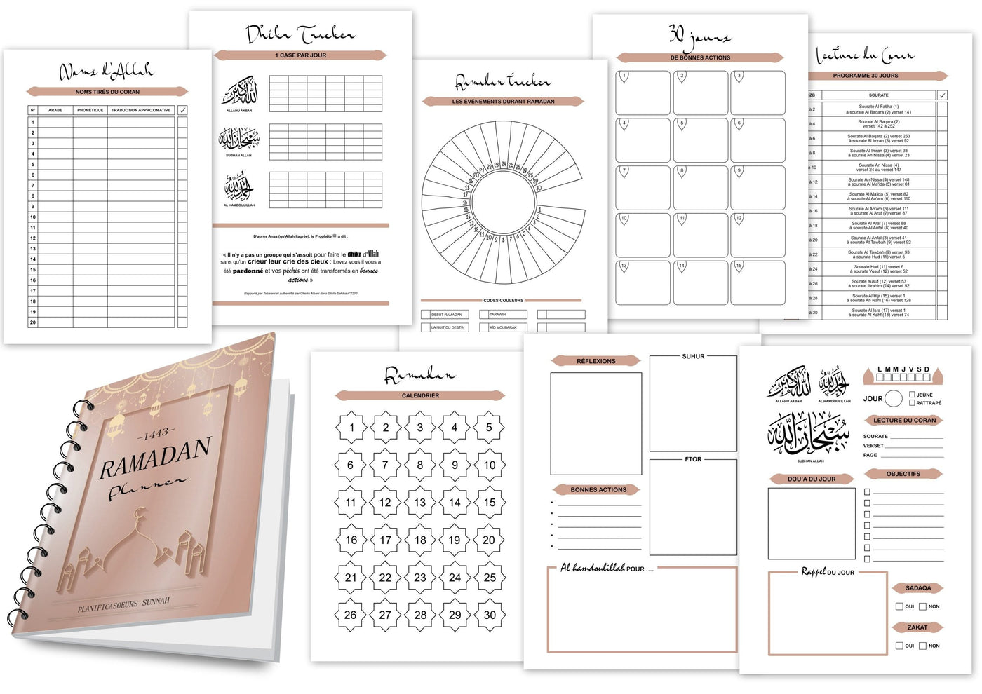 Mon ramadan planner rose