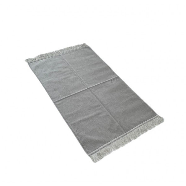 Tapis de prière  en velours luxe gris